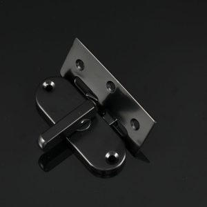 Pestillo y cerrojo: giro de 90 grados en hebilla de puerta curva con pestillo de bloqueo deslizante negro barato