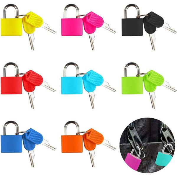 Petites Ecrevisses - 8 Piezas Candados de Llave Candado de Combinación con 2 Llaves Cada Uno para Maletas Taquillas Mochilas barato