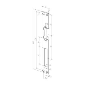 Placa de golpeo plana.021 VA de tamaño 25xL.250mm DIN L / R ASSA ABLOY barato