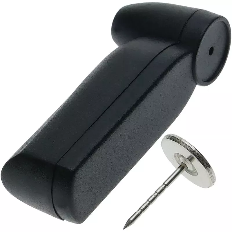 PrixPrime - Pack de 25 etiquetas rígidas antirrobo negras con pin y mango 51 x 19 mm barato