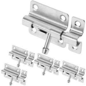 PrixPrime - Pestillo pasador cromado para puertas en color plata de 50 mm 5 unidades barato