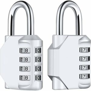 Qersta - 2 piezas] Candado de combinación de 4 dígitos. Cerradura Combinada Estanca. Broche combinado de metal resistente al agua y acero enchapado barato