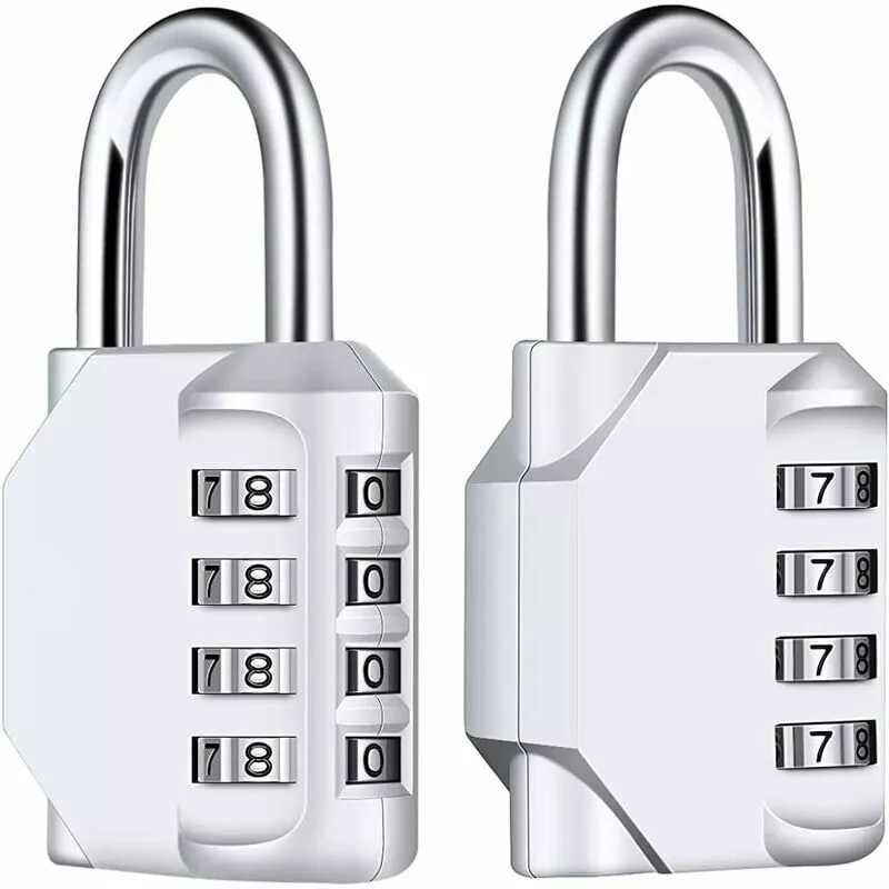 Qersta - 2 piezas] Candado de combinación de 4 dígitos. Cerradura Combinada Estanca. Broche combinado de metal resistente al agua y acero enchapado barato