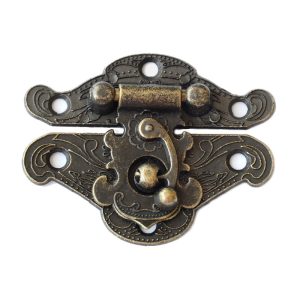 Qersta - Pestillo de hebilla en relieve antiguo vintage con tornillos para gabinetes decorativos de bronce barato