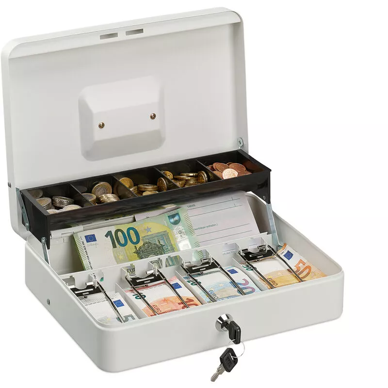 Relaxdays Caja Dinero con Llave