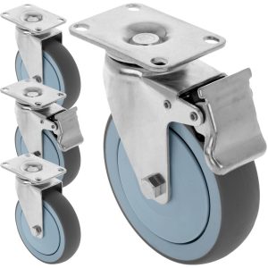 Rueda giratoria de carga con freno 12 cm para armario Rack -4 pack - Cablemarkt barato