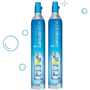 Sodastream - juego de 2 cilindros de recarga de gas co2 de 60l para gasificador - 2 x cylindre gaz barato