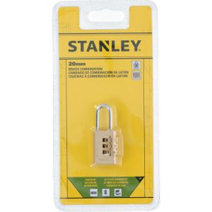Stanley - candado de arco 20mm combinación 3 números barato