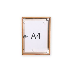 Tablon anuncios diseño V1 alum efecto madera clara BTV barato