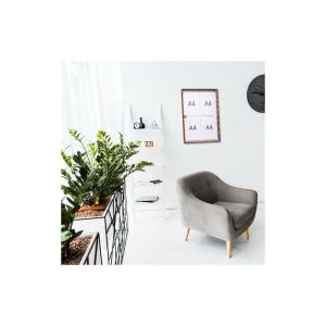 Tablon anuncios diseño V2 alum efecto madera oscura BTV barato