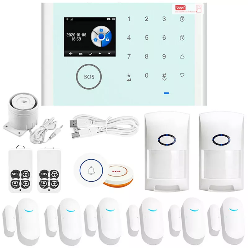 Tancyco - CS118 WiFi+GSM+GPRS 3 en 1 Red Sistema de alarma inteligente para el hogar Tuya app Control remoto 433MHz Home Secure Door Bell Smart barato