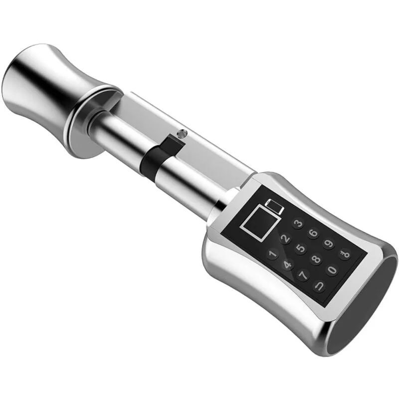 Tancyco - Cilindro de bloqueo inteligente Cerradura de puerta con teclado electrónico 4 formas de desbloqueo Huella digital / Contraseña / Llave barato