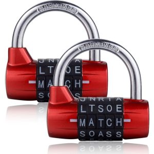 Tancyco - Paquete de 2 candados de 5 letras con palabra