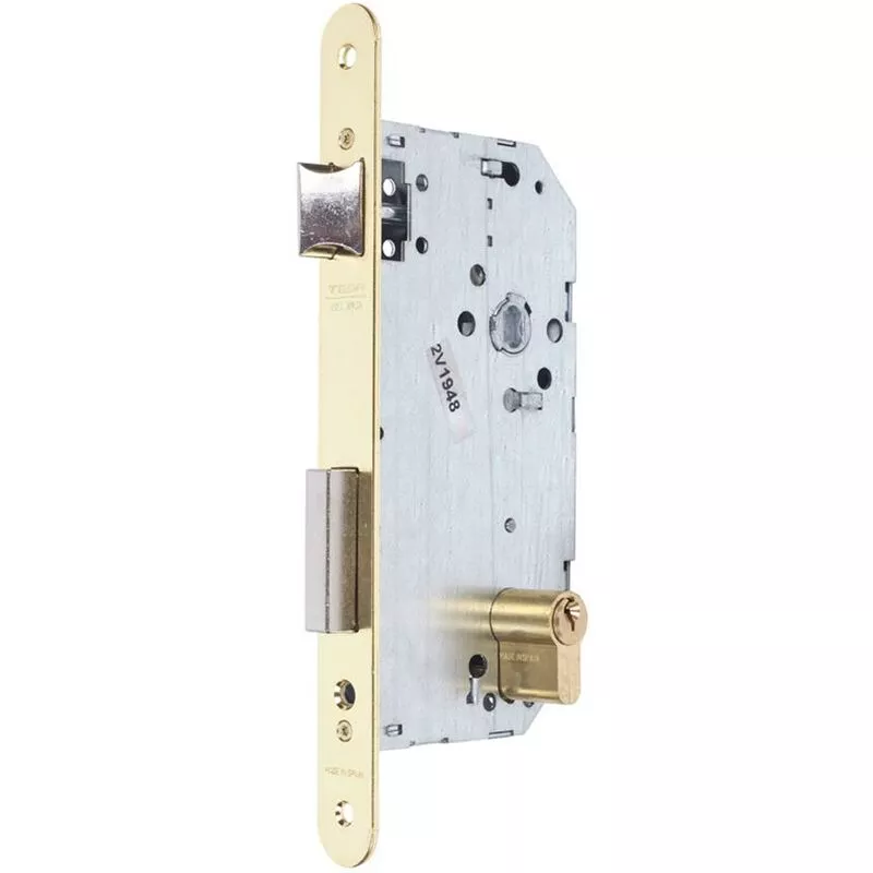 Tesa - Cerradura Madera Embutir Canto Redondo 23X60Mm Laton 20306Rhl barato