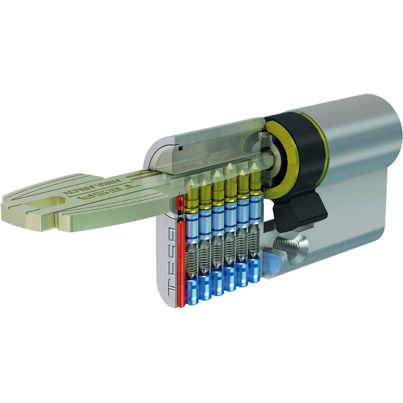 Tesa - bombillo seguridad T60 30X30 laton med.cilindro 30X30 acabados laton barato