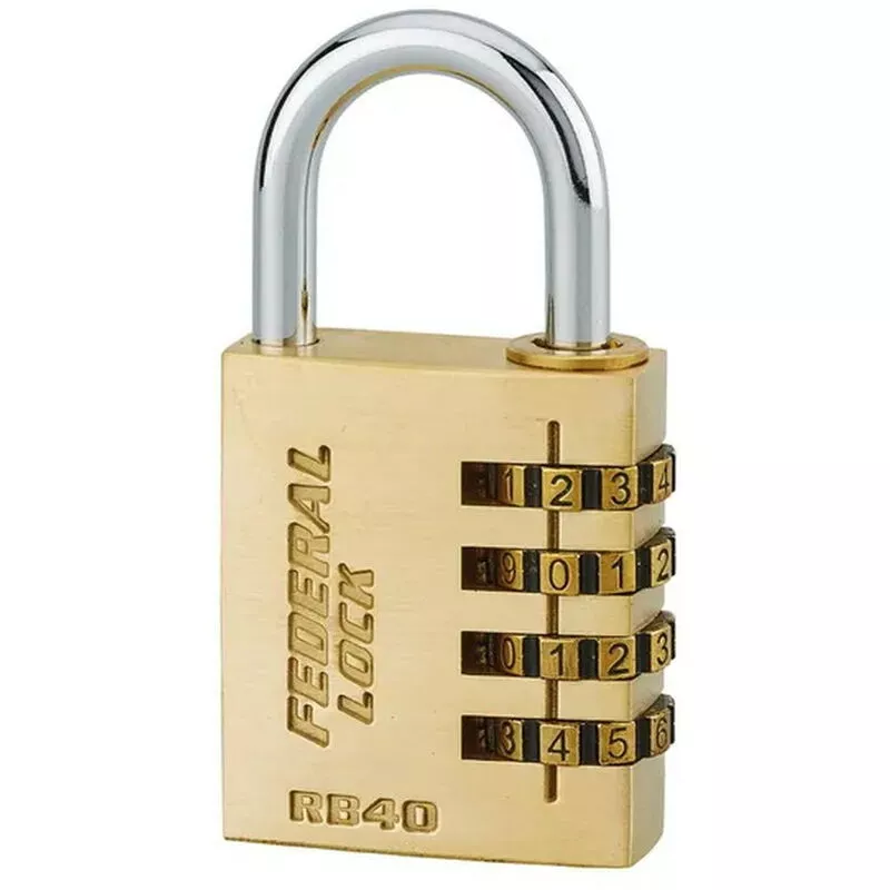 Thirard - Candado de combinación con 4 virolas de latón