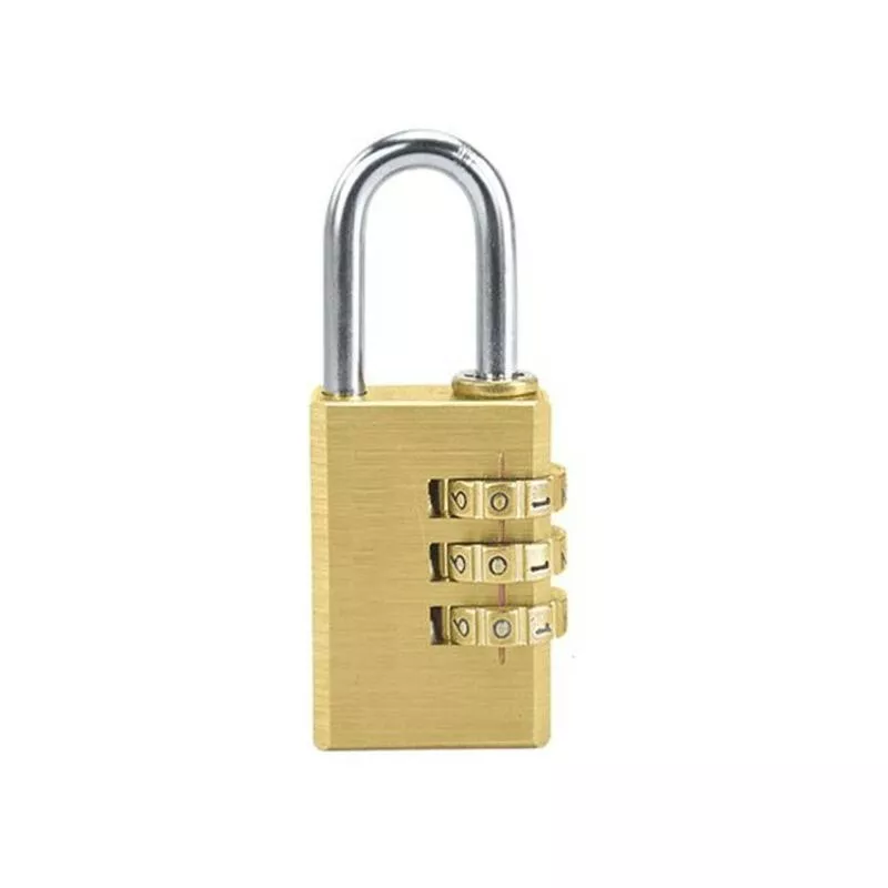 Trade Shop Traesio - Candado combinado 3 dígitos en bolsas de latón Safe Safety contes de 20 mm barato