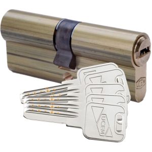 Ucem - cilindro de seguridad europerfil 33x33mm latón