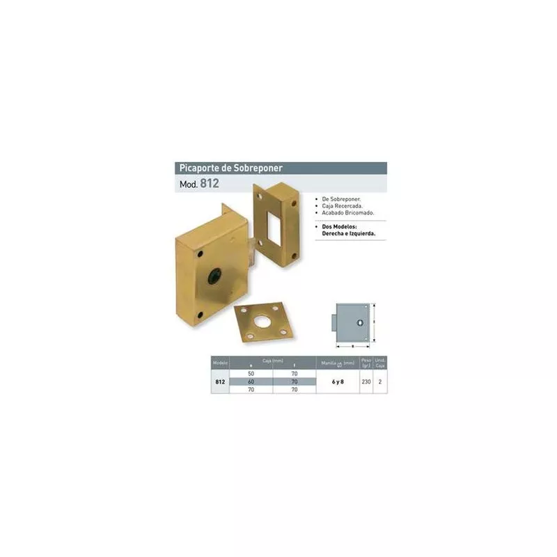 Urko - Picaporte Sobreponer 812/60x70 bicromatado barato