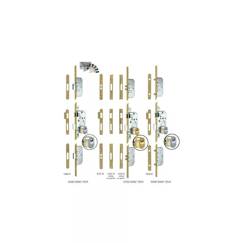 Vachette - Cerradura de embutir de 3 puntos 5000 Trilock A2P SGN2 T18 cerrojo de 50 mm - 18002000 barato