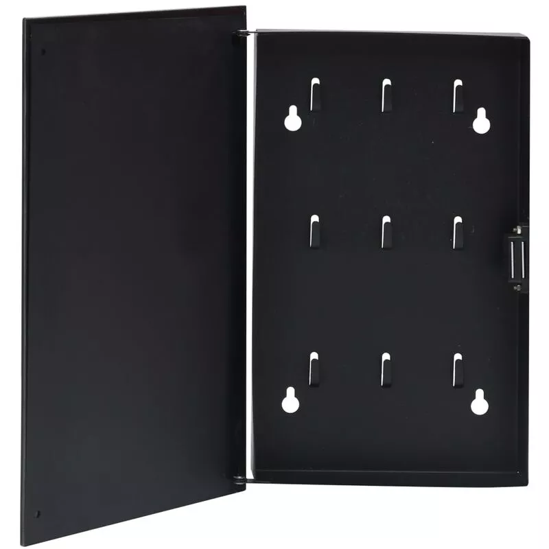 Vidaxl - Caja de llaves con tablero magnético negro 35x20x5