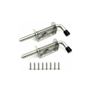 Whmjmb Paquete de 2 pestillos de acero inoxidable con resorte para puerta de garaje