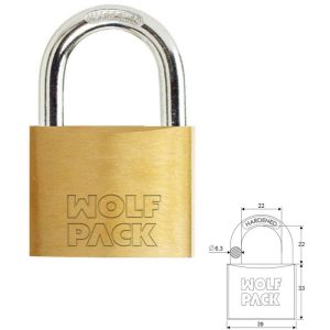 Wolfpack - Candado laton arco normal llaves iguales 40 mm. nº2 barato