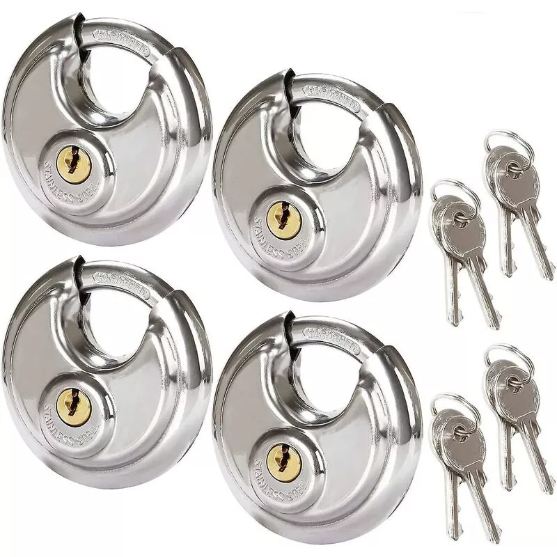 Xinuy - Paquete de 4 candados circulares de seguridad