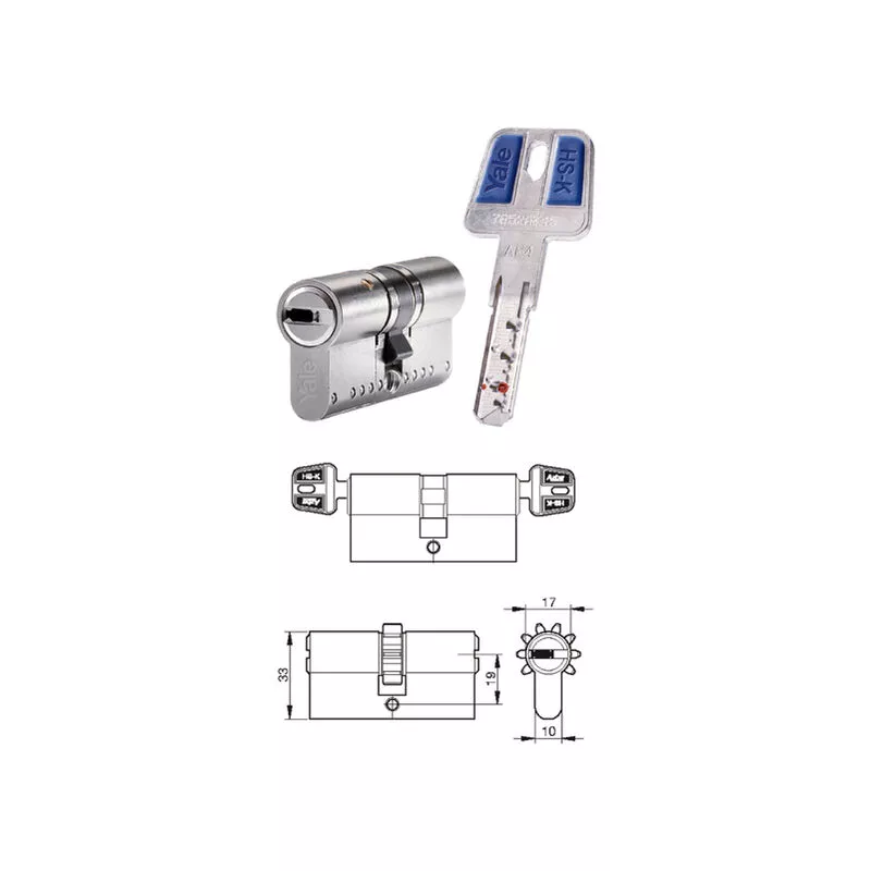 Yale - cilindro seguridad hs-k hsk mod 3040L 30X40 lt barato