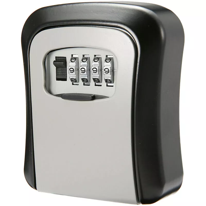 caja de llave de montaje en pared de aleación de aluminio caja de almacenamiento de llaves de casa de contraseña de combinación de 4 dígitos caja de barato
